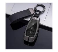 Porte-Coque de clé Coque Protection pour Clé Télécommande Voiture pour Ford pour Focus 3 4 St pour Mondeo MK3 MK4 pour Fusion pour Kuga pour Ecosport Coque de clé(Black Keychain)