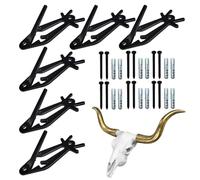 Porte-Cornes de Cerf Mural | Support de Chasse 6 Pièces pour Bois de Cerf - Support pour Trophée de Taxidermie Tête Ours Antilope Salon Escalier Couloir