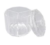 Porte-Coton-Tige avec Couvercle, Transparent, Anti-poussière, étanche, 3 Compartiments Séparés, Boîte de Rangement pour Boules de Coton, Coton-Tige, Cure-Dents