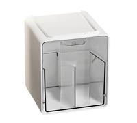 Porte-Cotons Pour Salle De Bain,Organisateur Transparent Anti-Poussière avec Tiroir,Porte-Coton-Tiges pour Salle de Bain | Pour Plan De Toilette, Armoire, Tiroir, Coiffeuse, Étagère Murale, Placard, S