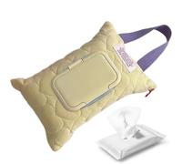 Porte-couche matelassé d'extérieur, distributeur de lingettes portable, organisateur de bébé de 10 pouces avec fermeture éclair, pochette en tissu durable avec nettoyage facile, rangement pour pousset