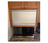 Porte coulissante accordéon for buffet - Kit de portes de placard de cuisine enroulables avec poignée(22x38" (55.9x96.5cm))