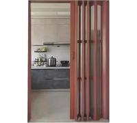 Porte coulissante accordéon intérieur pour cuisine, chambre à coucher, couloir, séparateur de pièce rétractable avec poignées et verres en acrylique