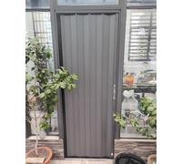 Porte coulissante accordéon pliante avec mécanisme de verrouillage en aluminium pour intérieur et extérieur