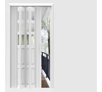 Porte coulissante accordéon pliante en PVC avec rail en alliage pour intérieur - Idéal pour les balcons, les cuisines et les sous-sols