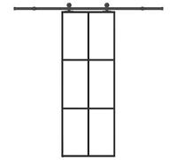 Porte coulissante avec kit de quincaillerie 76x205 cm Verre ESG vidaXL