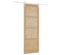 Porte coulissante avec matériel 83x232 cm Bois de pin massif, Porte intérieure ORKDAL 83x232x4 cm Bois de pin massif