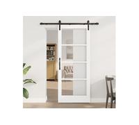 Porte coulissante vidaXL avec quincaillerie 'ORKDAL'Blanc 83x202 cm 3331942 Blanc