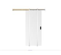 Porte coulissante avec système à galandage - H205 x L63 cm - MDF + PVC Blanc - VARIN II