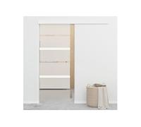 Porte coulissante butées souples Verre ESG aluminium 76x205 cm