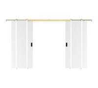 Porte coulissante double avec système à galandage - 2 x H205 x L63 cm - MDF + PVC Blanc - VARIN II