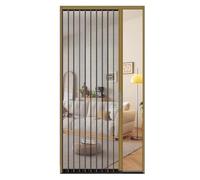 Porte coulissante en accordéon avec maille et serrure, écran rétractable ventilé pour une utilisation intérieure, portail pliable en alliage d'aluminium, installation sans perçage
