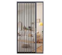 Porte coulissante en accordéon avec maille et serrure, portes moustiquaire ventilées et rétractables pour intérieur de salon, portail pliable en alliage d'aluminium, installation sans perçage