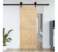 Porte coulissante en bois de pin massif - VidaXL - 70x210 cm - Gain d'espace - Rustique