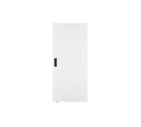 Porte coulissante en bois et MDF avec rail invisible - Blanc - 93 x 210 cm - SOMIRI