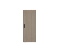 Porte coulissante en bois et MDF avec rail invisible - Chêne clair - 83 x 210 cm - BOCAZI