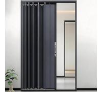 Porte Coulissante Escamotable, Porte Intérieure Pliante En Aluminium | Aucune installation de perçage requise, taille personnalisée, gain de place, for chambre à coucher(RIGHT_125X185CM)