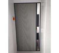 Porte coulissante escamotable, Porte pliante en aluminium non tissé marron sans perçage 22-80x80in(45x80in (114.5x203cm))