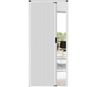 Porte coulissante escamotable, Porte pliante for placard accordéon, blanche(89inX80in/226.1cmX203.2 c)