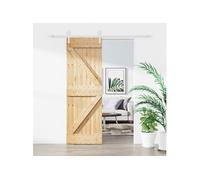 vidaXL Porte coulissante et kit de quincaillerie 70x210 cm pin massif