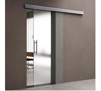 Porte coulissante intérieur 90x205cm doporro Amalfi TS14-900SC avec amortisseur verre de sécurité opaque avec poignée en forme barre