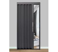 Porte coulissante intérieure accordéon pliante double ouverture pour salle de bain douche et séparateur de pièce