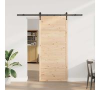 vidaXL Porte coulissante Naturel 100 x 208 cm Bois de pin massif