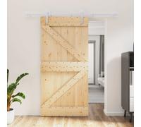 Porte coulissante Naturel et Blanc 100 x 210 cm vidaXL