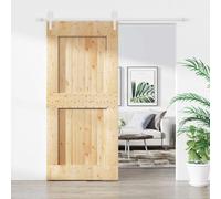 Porte coulissante Naturel et Blanc 100 x 210 cm vidaXL