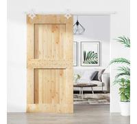Porte coulissante Naturel et Blanc 100 x 210 cm vidaXL