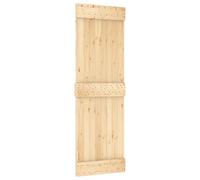 Porte coulissante naturelle et noire 70 x 210 cm