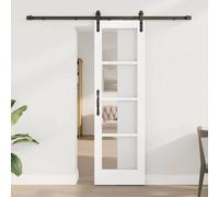 Porte coulissante ORKDAL Bois de pin massif et verre intérieure Moderne vidaXL v