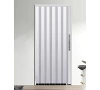 Porte coulissante pliante extra haute, style accordéon blanc, porte intérieure durable, convient pour diverses ouvertures, 190 cm x 190 cm