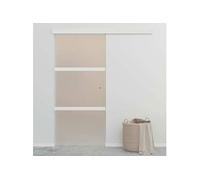 Porte Coulissante Porte Suspendue Système de Suspension avec Rail Chambre Maison Intérieur Verre ESG et Aluminium 288053