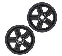 Porte coulissante poulie, porte coulissante de matériel de porte de grange 2pcs américain porte de grange pendaison de rail de poulie piste en acier au carbone rouleau Kit noir