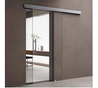 Porte coulissante Sogood Amalfi TS20-1025 avec amortisseur 102,5x205cm verre de securite ESG transparent avec poignee en forme