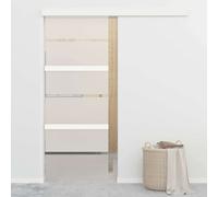 Porte Coulissante Verre ESG et Aluminium 76x212 cm Suspendue Intérieur vidaXL