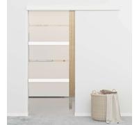 vidaXL Porte coulissante Verre ESG et aluminium 90x205 cm Argenté