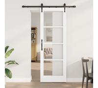 Porte coulissante vidaXL avec ensemble matériel , Porte intérieure vidaXL avec vitre
