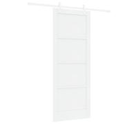 Porte coulissante vidaXL avec kit blanc 83x211 cm en bois massif de pin, Porte intérieure vidaXL ""ORKDAL"" blanche 83x211x4 cm en bois massif de pin