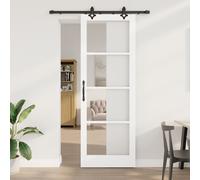 vidaXL Porte Coulissante Autre Blanc 83 x 232 cm Bois et métal, Composants modernes de portes coulissantes, gain de place, style sympa pour votre salle à manger
