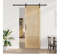 Porte Coulissante vidaXL avec Kit Matériel 83x232 cm Bois Massif Pin 3333676