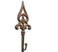 Porte-couronne Vintage en fonte 76cm - Support décoratif aspect rouille antique pour fleurs & couronnes mortuaires