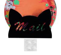 Porte-courrier en acrylique en forme de chat | Trieur de lettres pour cartes postales, comptoir de papier, bureau, table de facturation