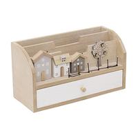 Porte-courrier en bois shabby chic en forme de maison et arbre généalogique, organiseur en