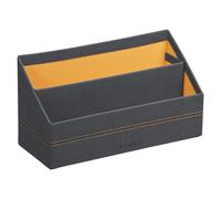 Porte-courrier simili cuir italien Rhodia Gris 25x10x14 cm