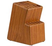 Porte couteau de cuisine 15 pièces Bloc couteaux cuisine fabriqué en bois massif Support couteaux robuste et élégant Range couteaux de cuisine vec support pour ciseaux Rangement couteaux (Acacia)