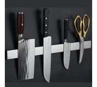 Porte-couteau Magnétique, Bande for Couteaux En Acier Inoxydable, Plaque Aimantée Murale, Aucun Perçage Nécessaire, Aimant Super Puissant, Adapté À Tous Les(50cm)