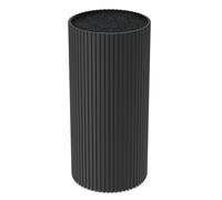 Porte-couteau sans couteaux noir, Range-Couteaux avec Inserts à Fibres Flexibles, Bac Intérieur Amovible, Grande Capacité, Convient à Différents Couteaux de Cuisine - 22 x 11 x 11 cm