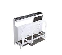 Porte Couteaux Multifonction Porte-couteau En Fer Forgé Bloc Porte-couverts Support for Couteaux Outils De Cuisine Stable Cuisine(A-White)